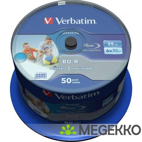 Verbatim BD-R Blu-Ray 25GB 6x 50st. Cakebox Printable, Cd's en Dvd's, Blu-ray, Verzenden