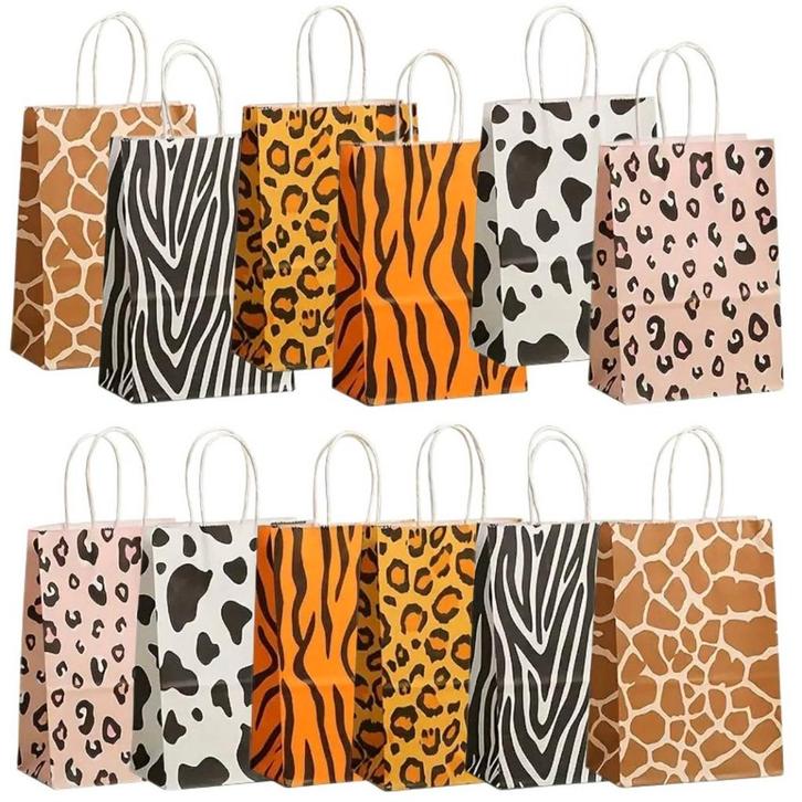 Fako Bijoux - 24 Papieren Uitdeeltasjes Animal Prints -, Divers, Emballage cadeau, Envoi
