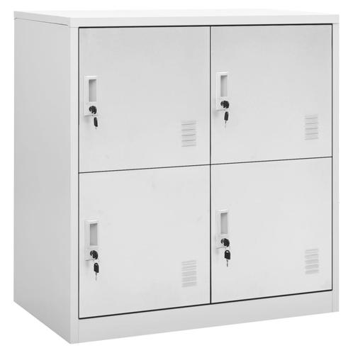 vidaXL Lockerkast 90x45x92,5 cm staal lichtgrijs, Huis en Inrichting, Kasten | Overige, Nieuw, Verzenden