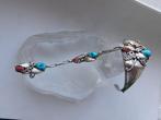Bracelet esclave argent turquoise et corail - Navajo -
