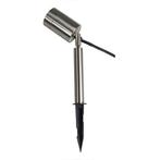 LED Grond - Prikspot rond | GU10 fitting | Silver | IP44, Verzenden, Nieuw, Netvoeding, Led