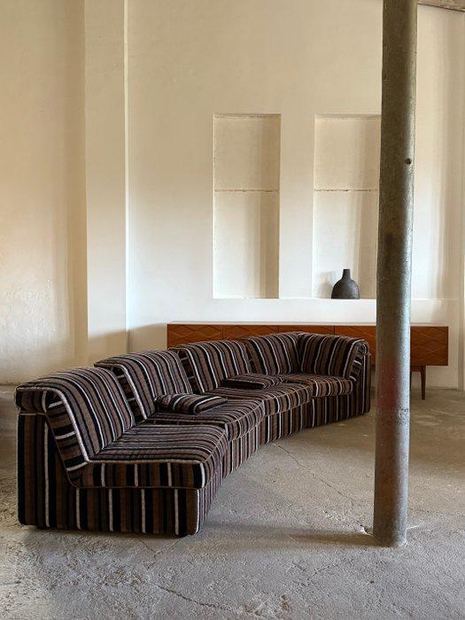 Doerfert - Zitgroep (4) - Veloursstof - Modulaire fauteuil /, Antiek en Kunst, Antiek | Meubels | Stoelen en Sofa's