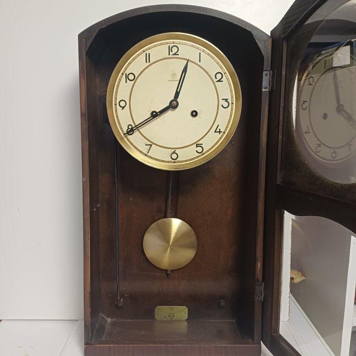 Regulateur wandklok - Glas, Hout, Messing - 1960-1970, Antiek en Kunst, Antiek | Klokken