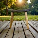 Kruk - Eik - Oude handgemaakte eikenhouten kruk