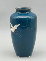 Vase - Vase cloisonné japonais avec des grues - Japon (Sans, Antiquités & Art