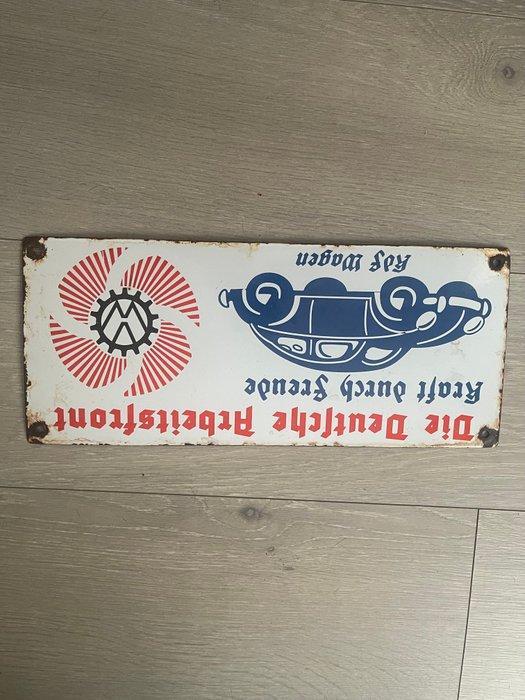 Emaille plaat - Staal, Antiquités & Art, Antiquités | Assiettes décoratives & Carrelages