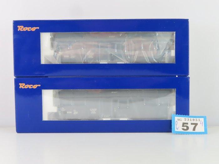 Roco H0 - Uit set 66058 - Modeltrein goederenwagon (2) - 2, Hobby & Loisirs créatifs, Trains miniatures | HO