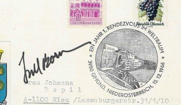 Frank Borman [spationaute] - carte autographe sur une