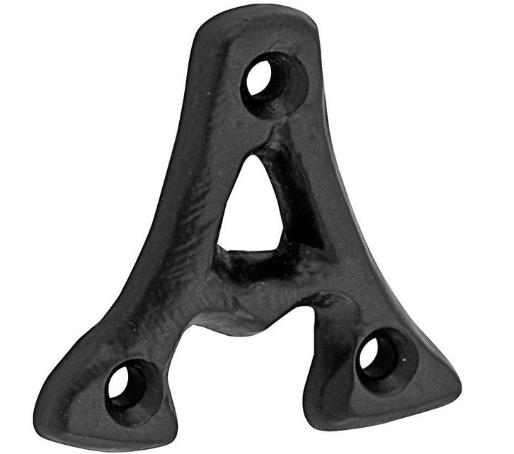 Huisletter A Oxford ijzer zwart, Doe-het-zelf en Bouw, Hang- en Sluitwerk, Klink of Kruk, Nieuw, Overige materialen