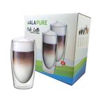 Alapure Cafe Latte Dubbelwandige Thermoglazen ALA-GLS41, Electroménager, Verzenden