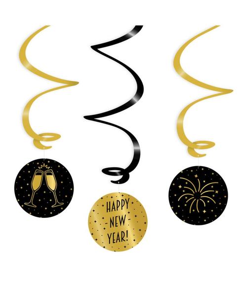 Hangdecoratie Happy New Year! 14cm 3st, Hobby & Loisirs créatifs, Articles de fête, Envoi