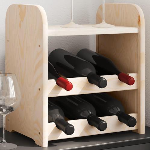 vidaXL Casier à vin avec panneau supérieur 33x25x37 cm, Huis en Inrichting, Woonaccessoires | Wijnrekken, Verzenden