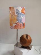 Natural teak ball lamp/ Shadow Missoni fabric - Lamp - ., Antiek en Kunst