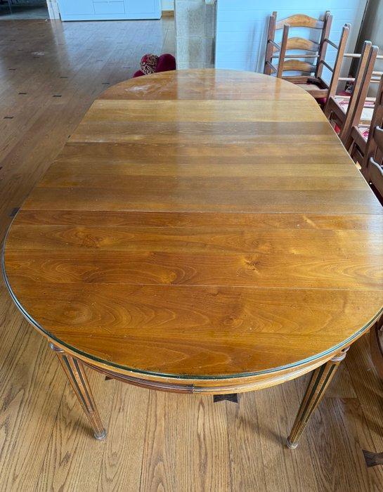 René Trotel - trotel - Eettafel (9) - 8 - merisier - set, Antiek en Kunst, Curiosa en Brocante