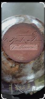 Handgeschilderde bloemen - Vallauris - Frankrijk (Zonder, Antiek en Kunst