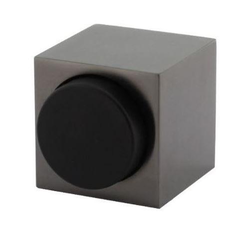Olivari deurstop Cubo vierkant antraciet mat titaan PVD, Doe-het-zelf en Bouw, Hang- en Sluitwerk, Klink of Kruk, Nieuw, Overige materialen