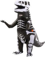 KIMU® Opblaas Kostuum Kinderen T-Rex Skelet 110 116 122 128, Ophalen of Verzenden