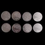 België. 500 Francs 1980, 8 pièces de monnaie (4FR + 4VL), Postzegels en Munten