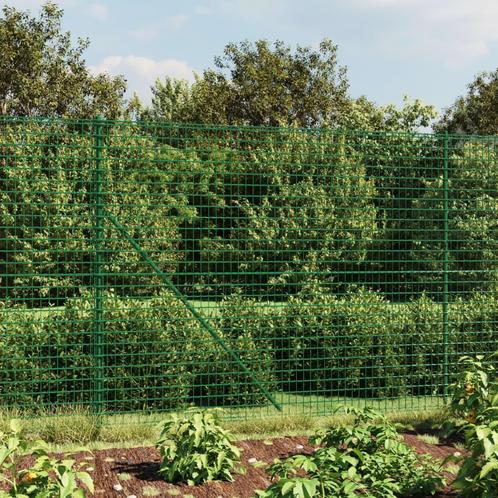 vidaXL Draadgaashek met grondankers 1,6x25 m groen, Tuin en Terras, Tuinhekken en Hekwerk, Nieuw, Verzenden
