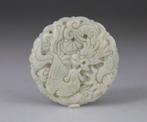 Hanger Chinees Plaat - Draak - Jade Pale - jadeiet - China -, Antiek en Kunst