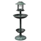 vidaXL Vogelbad/voederhuisje met solarverlichting, Tuin en Terras, Vogelhuisjes en Vogelbaden, Verzenden, Nieuw