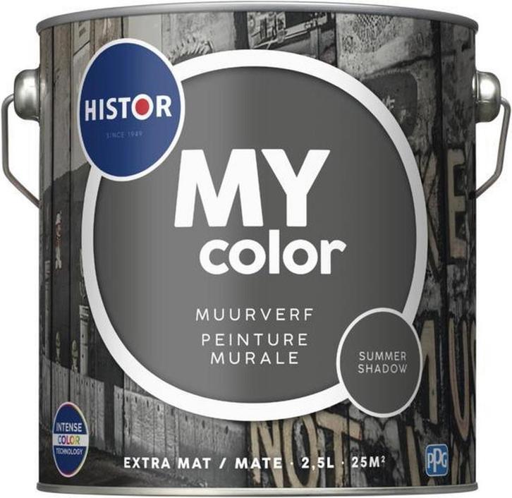 Histor My Color Muurverf - Extra Mat Summer Shadow 10L, Bricolage & Construction, Peinture, Vernis & Laque, Envoi