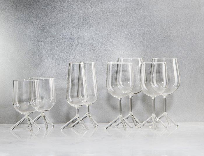 2x red 2x white wine 2x water 2x Champagne - Maarten Baptist, Antiquités & Art, Art | Objets design