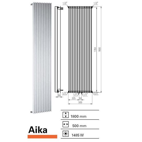 Designradiator Aika 1800 x 500 mm Mat Wit, Bricolage & Construction, Sanitaire, Enlèvement ou Envoi