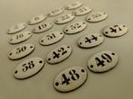 Emaille bord (18) - 1930s - Industrieel - Numeri - IJzer,, Antiek en Kunst