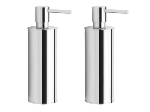 Veiling - 2x Beaux zeepdispenser staand 150ml Ulis chroom, Huis en Inrichting, Badkamer | Badtextiel en Accessoires, Nieuw