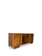 Wandtafel - Messing, Walnoot, Wortelnotenhout, Hout, Antiek en Kunst