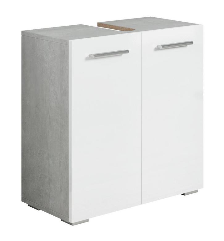 Wastafelkast Jupiter 60 x 30 x 60 cm Beton grijs wit, Huis en Inrichting, Badkamer | Badkamermeubels, Nieuw, Verzenden
