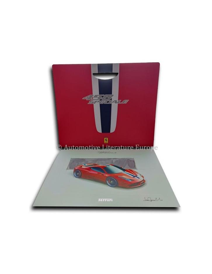 2014 FERRARI 458 SPECIALE LITHOGRAFIE, Verzamelen, Automerken, Motoren en Formule 1, Ophalen of Verzenden