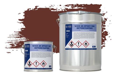 Wixx 2K Epoxy 550 Betonverf RAL 8012 | Roodbruin 10L, Doe-het-zelf en Bouw, Verf, Beits en Lak, Nieuw, Verzenden