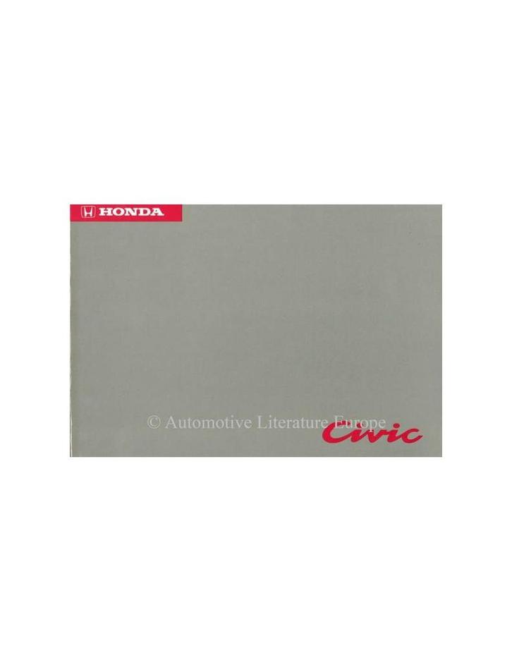 1994 HONDA CIVIC INSTRUCTIEBOEKJE NEDERLANDS, Auto diversen, Handleidingen en Instructieboekjes, Ophalen of Verzenden