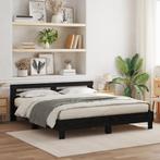 vidaXL Eiken Bedframe Zwart Eiken Massief Eikenhout 180 x, Verzenden, Nieuw