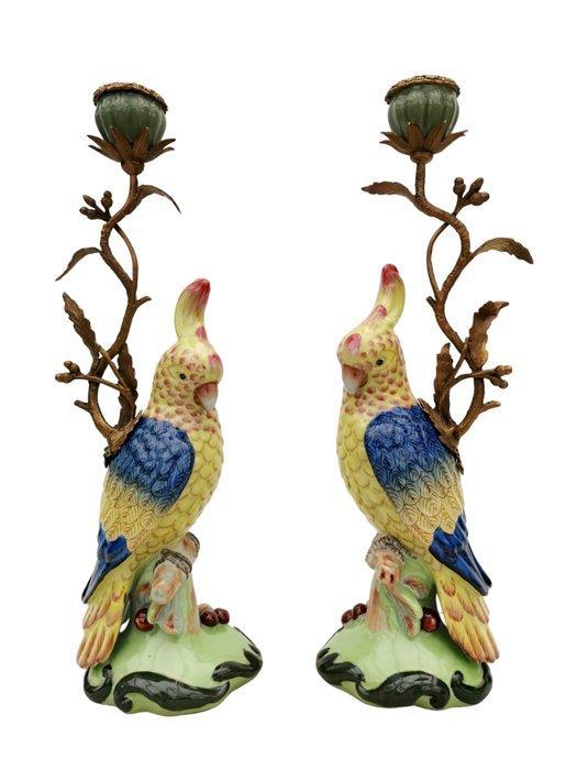 Kaarsenhouder (2) - Brons, Porselein, Antiek en Kunst, Curiosa en Brocante