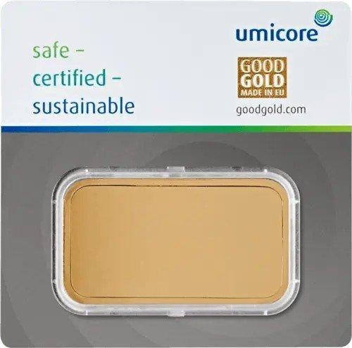 100 gram - Goud .999 - Umicore - Verzegeld en met, Timbres & Monnaies, Métaux nobles & Lingots