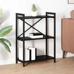 vidaXL Boekenkast Zwart eiken 60 x 30 x 83 cm Bewerkt hout, Huis en Inrichting, Kasten | Boekenkasten, Verzenden, Nieuw