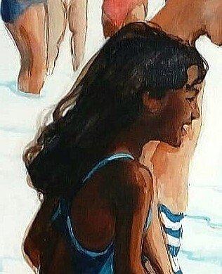 C.LEPRINCE - Les vagues, Antiek en Kunst, Kunst | Schilderijen | Modern