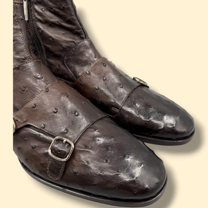 Santoni-UK6.5-Ostrich-Doublebuckle - Enkellaarsjes - Maat:, Kleding | Heren, Schoenen
