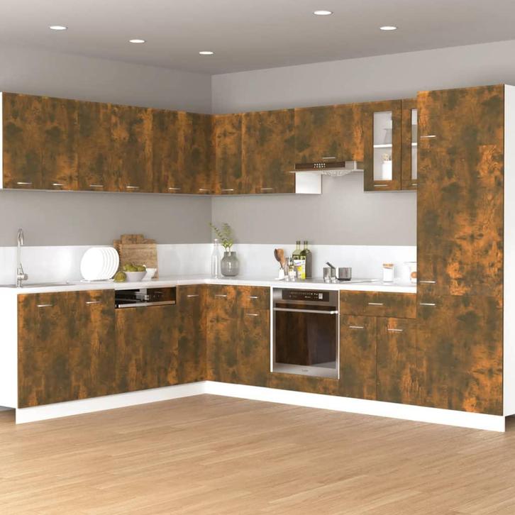 vidaXL Hangkast Lyon 60x31x40 cm bewerkt hout gerookt, Huis en Inrichting, Kasten | Overige, Nieuw, Verzenden