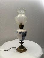 Lamp - Delfts Blauw Keramieken met Messing Details -, Antiek en Kunst