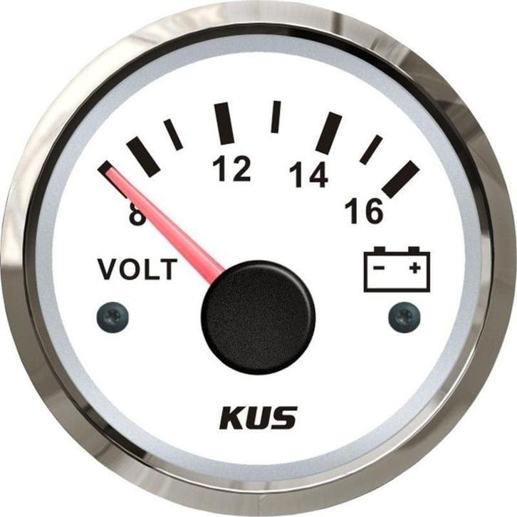 Voltmeter Boot 56mm Wit, Watersport en Boten, Accessoires en Onderhoud, Nieuw, Ophalen of Verzenden