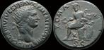 81-96ad Roman Domitian Ae dupondius Roma seated left- rar..., Verzenden