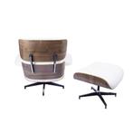 Lounge stoel met Hocker EA670 XL creme, Maison & Meubles, Fauteuils, Verzenden