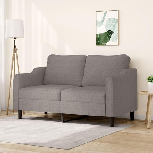 vidaXL Tweezitsbank 140 cm stof taupe, Huis en Inrichting, Zetels | Zetels, Nieuw, Verzenden
