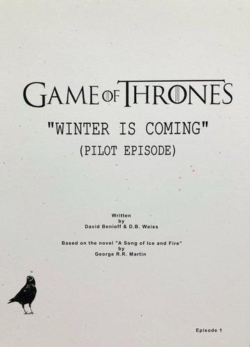 Game of Thrones - Winter Is Coming - Pilot Episode 1