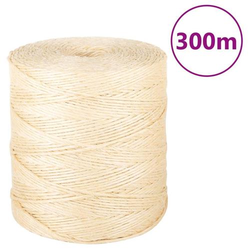 vidaXL Touw 2 mm 300 m 100% sisal, Doe-het-zelf en Bouw, IJzerwaren en Bevestigingsmiddelen, Nieuw, Verzenden