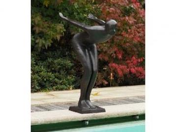 Duiker- zwemmer in brons - plongeur en bronze.